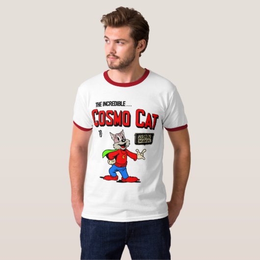 1950's Classic Cosmo Cat T-shirt (Voorkant volledig)