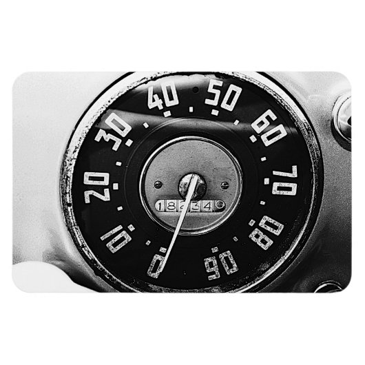 1950s Classic Pickup Truck Speedometer Koelkast Magneet (Horizontaal)