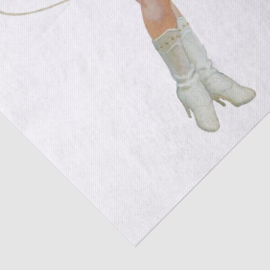  1950s Cowgirl depapier Tissuepapier (Detail)