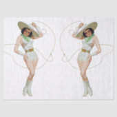  1950s Cowgirl depapier Tissuepapier (Voorkant)