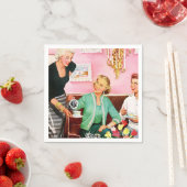 1950's  Dames genieten van middagthee Servet (Insitu)