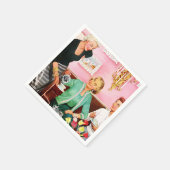 1950's  Dames genieten van middagthee Servet (Hoek)