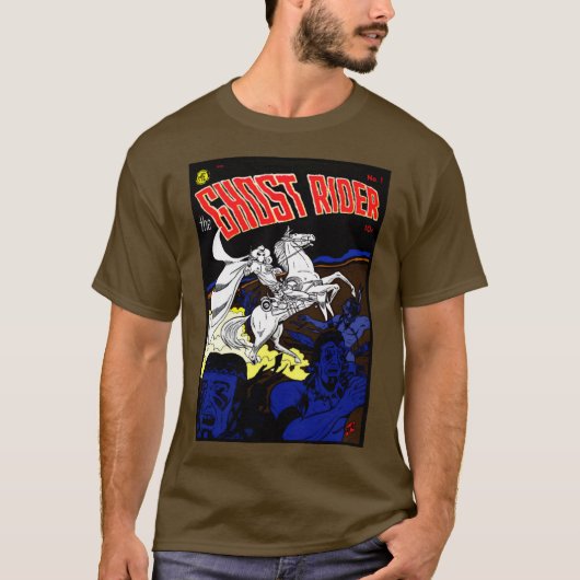 1950's de Ghost Rider Comic T-Shirt  (Voorkant)