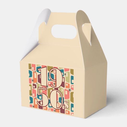 1950s Decade Design Bedankdoosjes (Voorkant Zijde)
