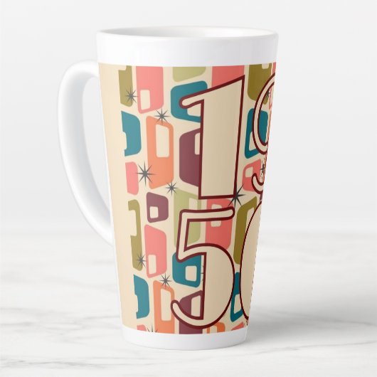 1950s Decade Design Latte Mok (Linkerhoek)