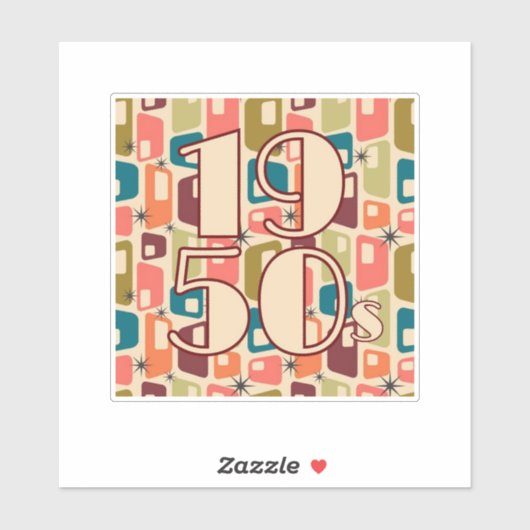 1950s Decade Design Sticker (Vel)