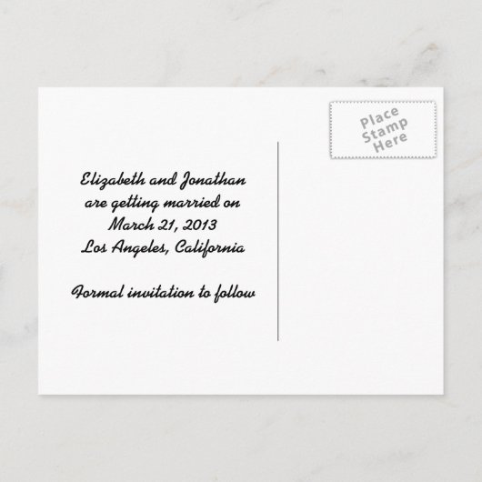 1950s die Vrouw wijst sparen de Datum Aankondigingskaart (Achterkant)