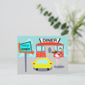 1950's Diner Briefkaart (Staand voorkant)