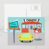 1950's Diner Briefkaart (Voorkant / Achterkant)