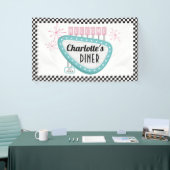 1950s Diner Retro Verjaardagsfeestje Banner - Sock (Beurs)