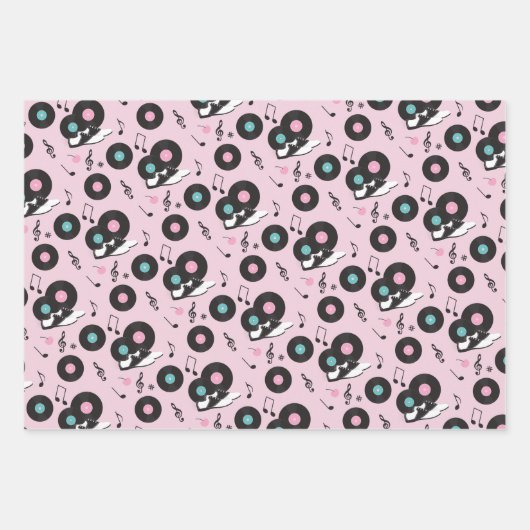 1950s Diner Verjaardag Wrapping Paper Sheets - Ret (Voorkant)