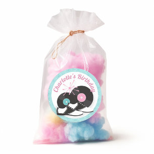 1950's Diner Verjaardagsfeestje Zadelschoenen Ronde Sticker