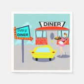 1950's Diner Wegwerp Servetten (Voorkant)