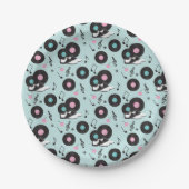 1950s Diner Zadelschoenen Papieren Borden - Retro  Papieren Bordje (Voorkant)