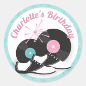 1950s Diner Zadelschoenen Sticker – Retro Sock Hop (Voorkant)