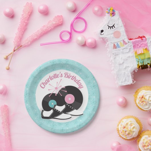 1950s Diner Zadelschoenen Verjaardag Papier Borden Papieren Bordje (Feest)