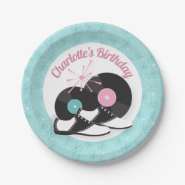 1950s Diner Zadelschoenen Verjaardag Papier Borden Papieren Bordje