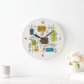 1950s Eames Era Art Crosshairs Grote Klok (Huis)