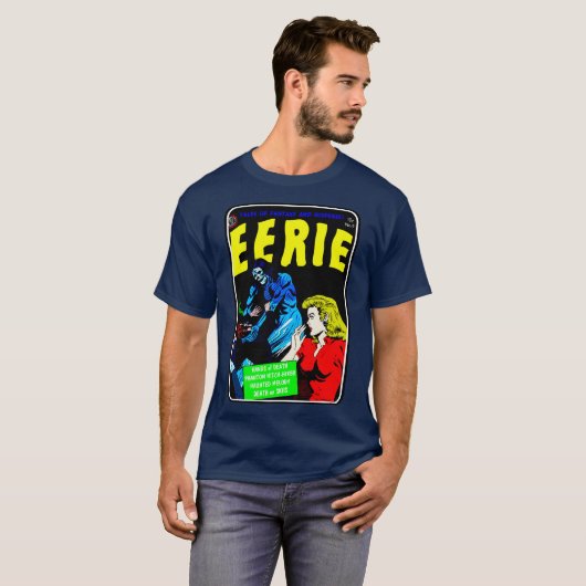 1950's 'EERIE' Horror Comics T-shirt (Voorkant volledig)