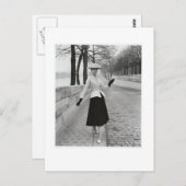 1950s fashion postcard briefkaart (Voorkant / Achterkant)