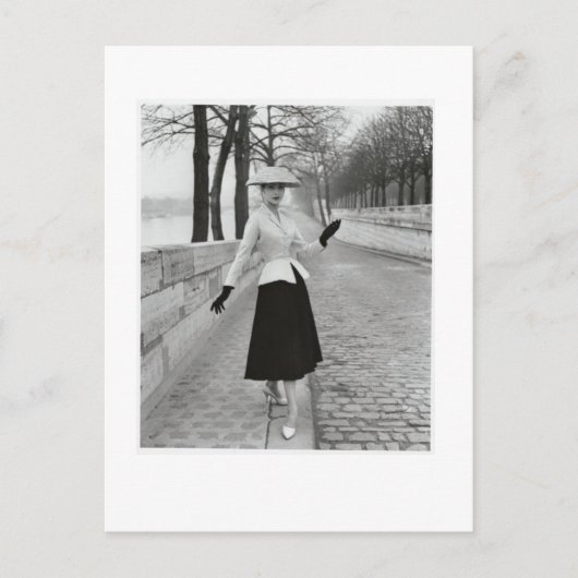 1950s fashion postcard briefkaart (Voorkant)