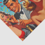 1950s Feestillustratie Tissuepapier (Detail)