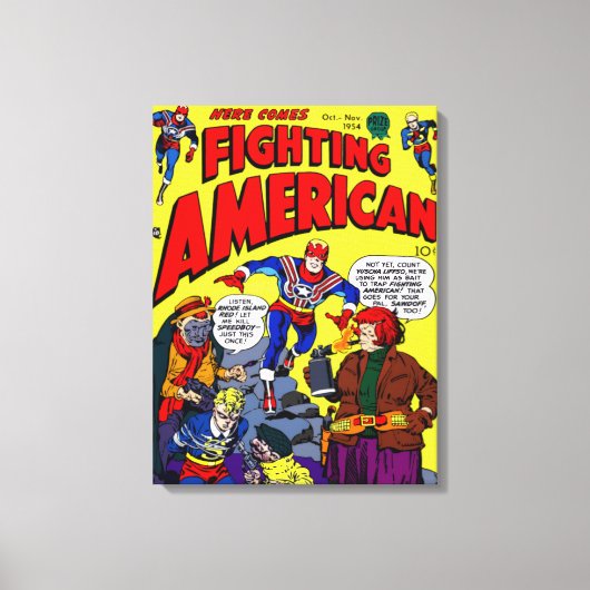 1950's Fighting American Canvas Print  (Voorkant)