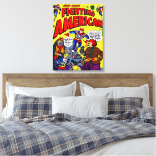 1950's Fighting American Canvasprint  Canvas Afdruk