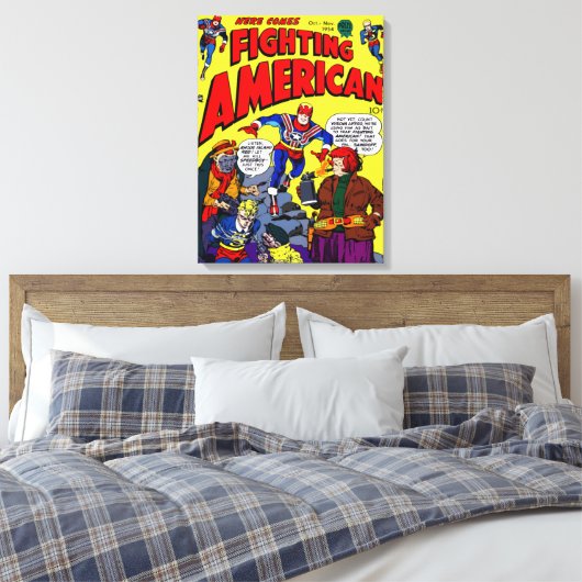 1950's Fighting American Canvasprint Canvas Afdruk (Insitu (Slaapkamer))