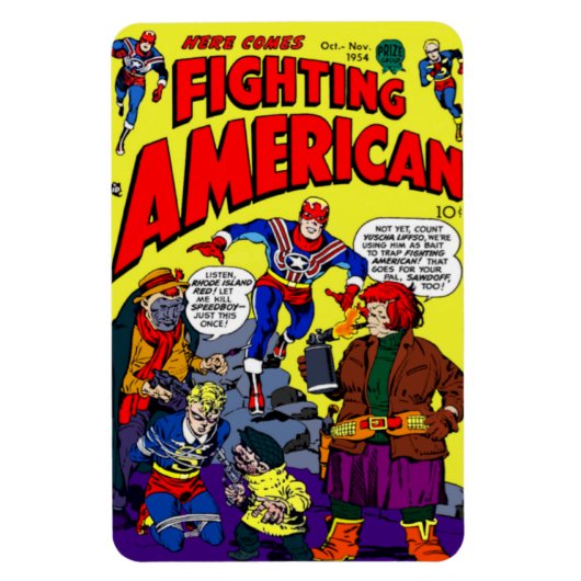 1950's Fighting American Magnet Magneet (Verticaal)