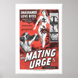 1950s Film Poster De Paringsdrang Volwassene Vinta
