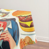 1950s Food Comics Illustratie Tafelkleed (Voorbeeld)