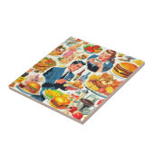  1950s Food Comics Illustratie Tegeltje (Zijkant)