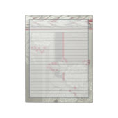 1950s Grijs en Wijn Retro Mid Century Patroon Notitieblok (Linkerzijde)