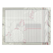 1950s Grijs en Wijn Retro Mid Century Patroon Notitieblok (Voorkant)