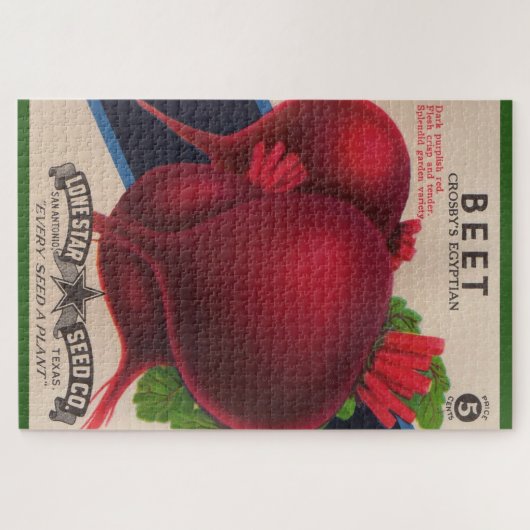 1950s het zaadpakket beet druk legpuzzel (Horizontaal)