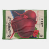 1950s het zaadpakket beet druk theedoek (Horizontaal)