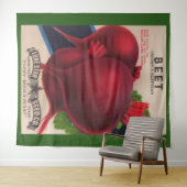 1950s het zaadpakket beet druk wandkleed (In Situ (horizontaal))