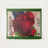 1950s het zaadpakket beet druk wandkleed (Voorkant (horizontaal))