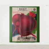 1950s het zaadpakket beet druk wandkleed (Voorkant)