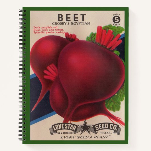 1950s het zaadpakket Beets Notitieboek (Voorkant)