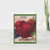1950s het zaadpakket Beets Notitiekaartje (Voorkant)