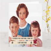 1950s Housewife Looks Up Symptoms Kaart (Gele Bloem)