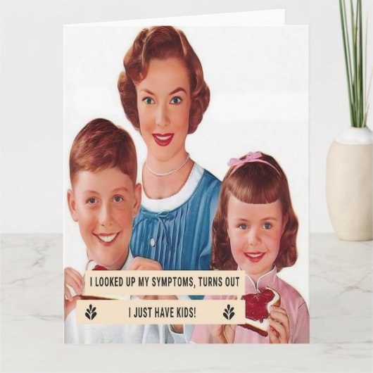 1950s Housewife Looks Up Symptoms Kaart (Voorkant)