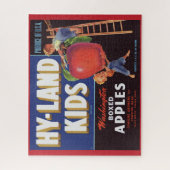 1950s Hyland Kinder Washington Appels label Legpuzzel (Verticaal)