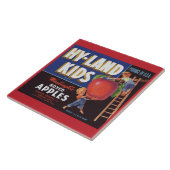 1950s Hyland Kinder Washington Appels label Tegeltje (Zijkant)