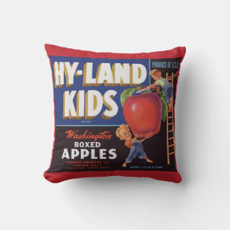 1950s Hyland Kinder Washington Apples label print Kussen