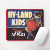 1950s Hyland Kinder Washington Apples label print Muismat (Met muis)