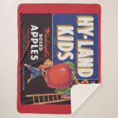 1950s Hyland Kinder Washington Apples label print Sherpa Deken (Voorkant)