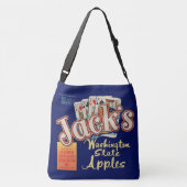 1950s Jack's Washington State Apples kratlabel Crossbody Tas (Achterkant)